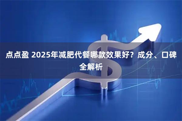 点点盈 2025年减肥代餐哪款效果好？成分、口碑全解析