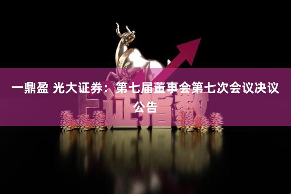 一鼎盈 光大证券：第七届董事会第七次会议决议公告