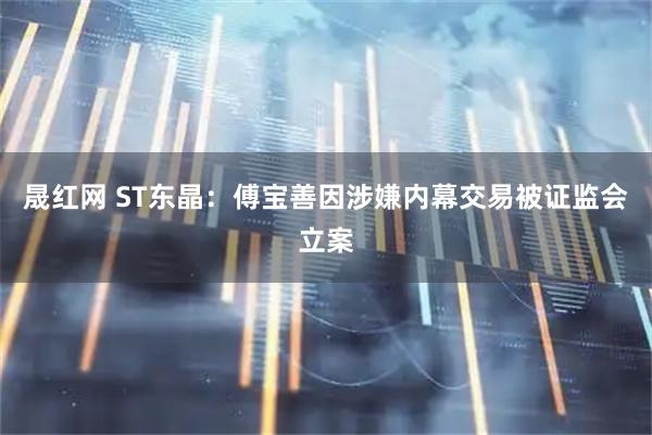 晟红网 ST东晶：傅宝善因涉嫌内幕交易被证监会立案