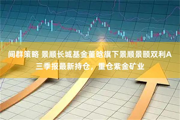 间群策略 景顺长城基金董晗旗下景顺景颐双利A三季报最新持仓，重仓紫金矿业