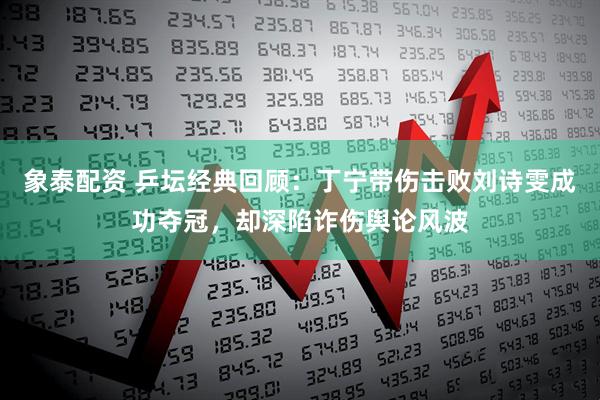 象泰配资 乒坛经典回顾：丁宁带伤击败刘诗雯成功夺冠，却深陷诈伤舆论风波